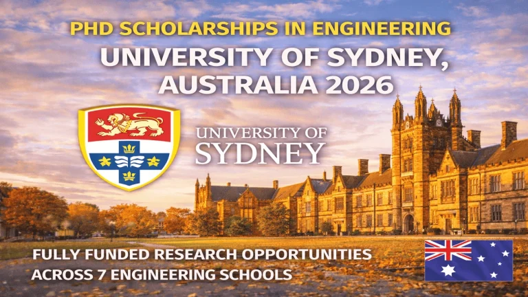 PhD Scholarships in Engineering at University of Sydney Australia 2026 fully funded research with tuition waiver