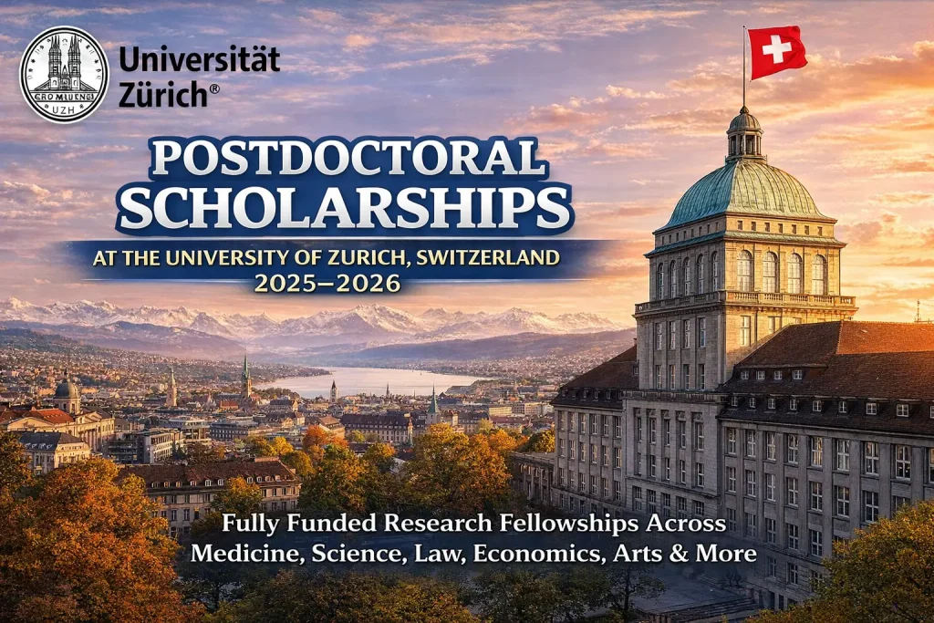Postdoctoral Scholarships at the University of Zurich (UZH), Switzerland – 2026