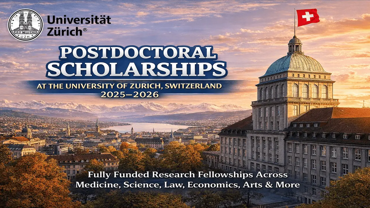 Postdoctoral Scholarships at the University of Zurich, Switzerland 2025–2026