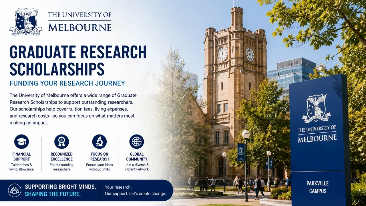 Graduate Research Scholarships at the University of Melbourne
