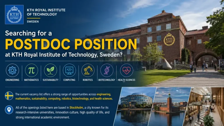 Postdoctoral Opportunities at KTH Royal Institute of Technology, Sweden