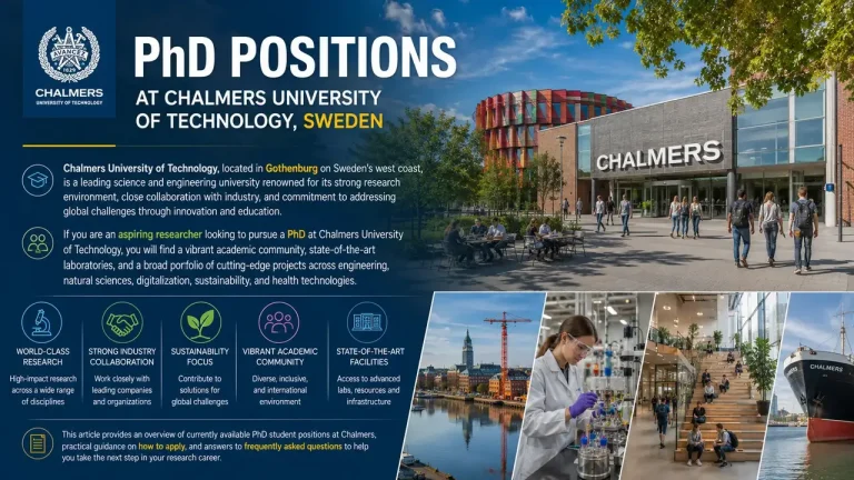 PhD Positions at Chalmers University of Technology, Sweden
