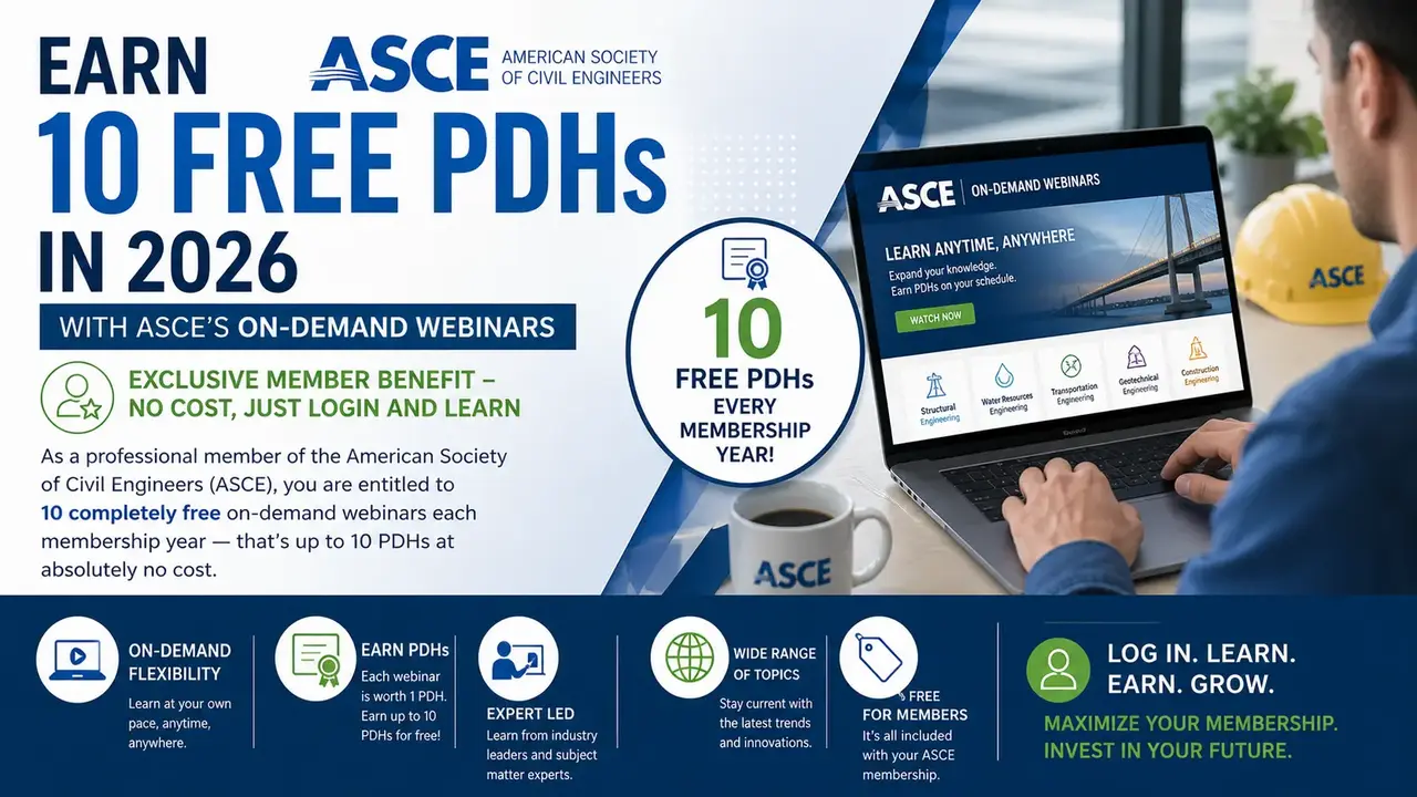 How to Claim 10 Free PDHs with ASCE On-Demand Webinars