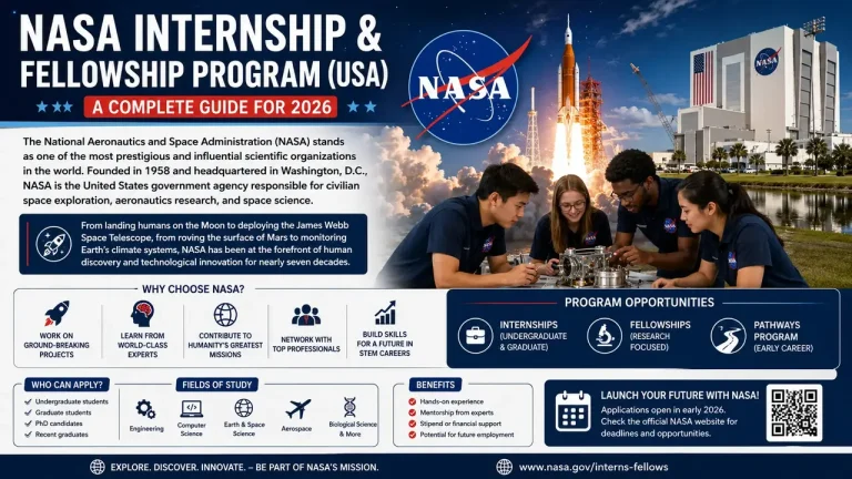 NASA Internship and Fellowship Program (USA) | A Complete Guide for 2026