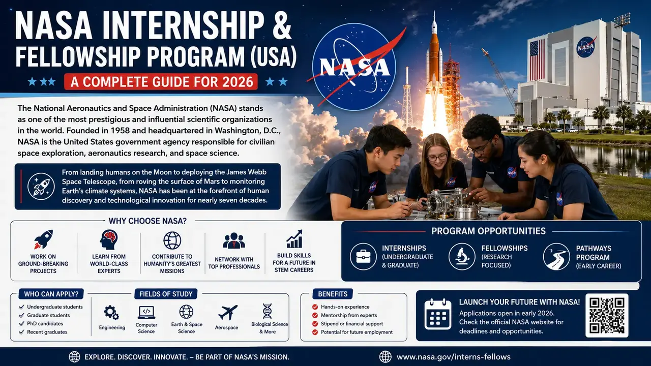 NASA Internship and Fellowship Program (USA) | A Complete Guide for 2026