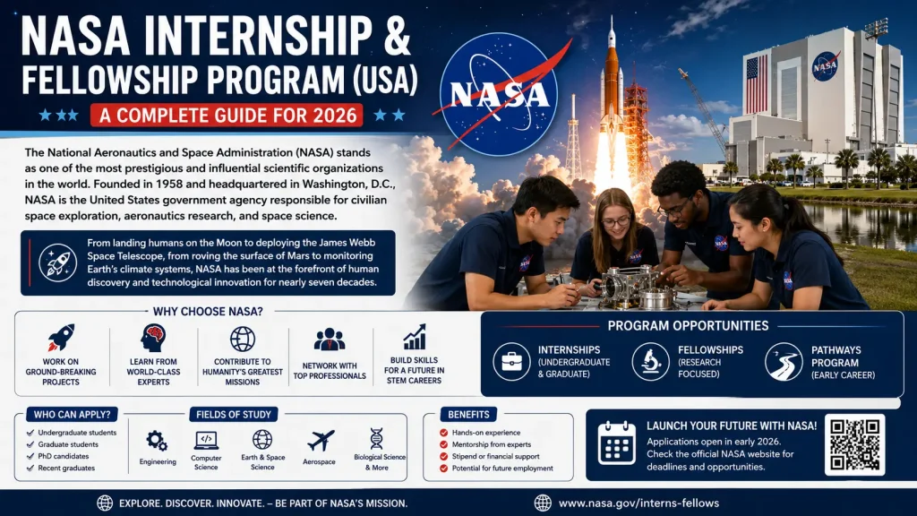 NASA Internship and Fellowship Program (USA) | A Complete Guide for 2026