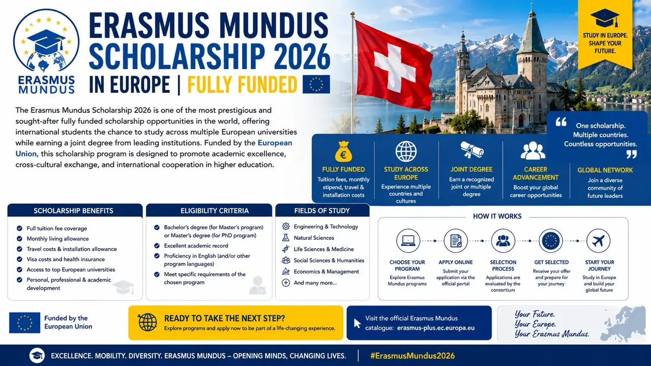 Erasmus Mundus Scholarship 2026 in Europe