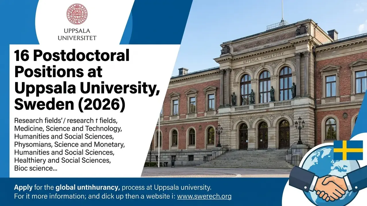 Advance Your Research Career: 16 Postdoctoral Positions at Uppsala University, Sweden (2026)