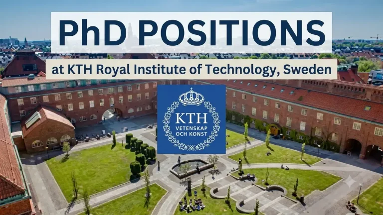 PhD Positions at KTH Royal Institute of Technology, Sweden